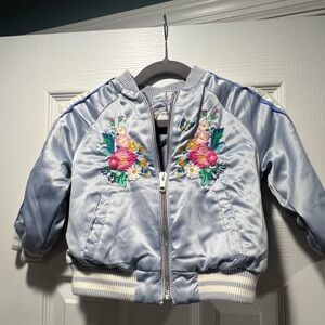 GAP, 18-24M, Floral Embroidered Kids stain bomber Jacket